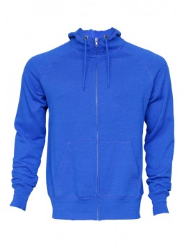 Mens Raglan Sleeve Front Zipper Scuba Hood 