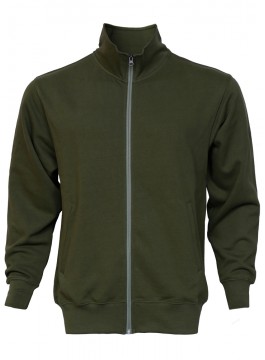 Mens Front Zipper Mock Neck Jacket