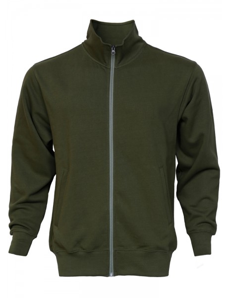 Mens Front Zipper Mock Neck Jacket