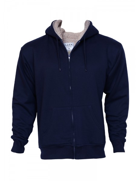 Mens Front Zipper Hood with Harsh Sherpa body Lining with Front Kangaroo Pocket