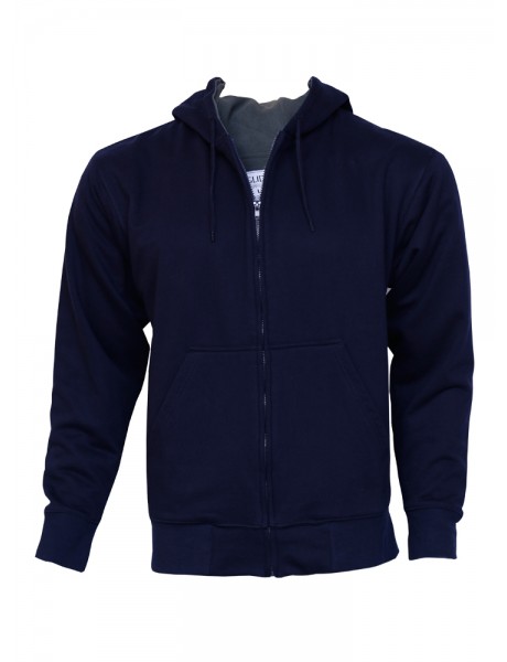 Mens Front Zipper Hood with Polar Fleece Body Lining