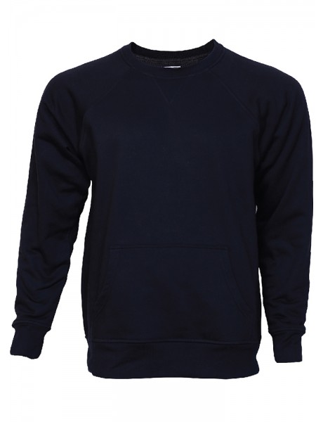 Mens Raglan Sleeve Crew Neck with Thermal Lining and Front Kangaroo Pocket Mens Raglan Sleeve Crew Neck with Thermal Lining and Front Kangaroo Pocket