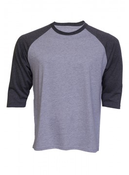 Mens 3/4 Raglan Sleeve Crew Neck Tee