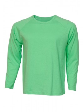 Mens Long Sleeve Raglan Crew Neck Tee