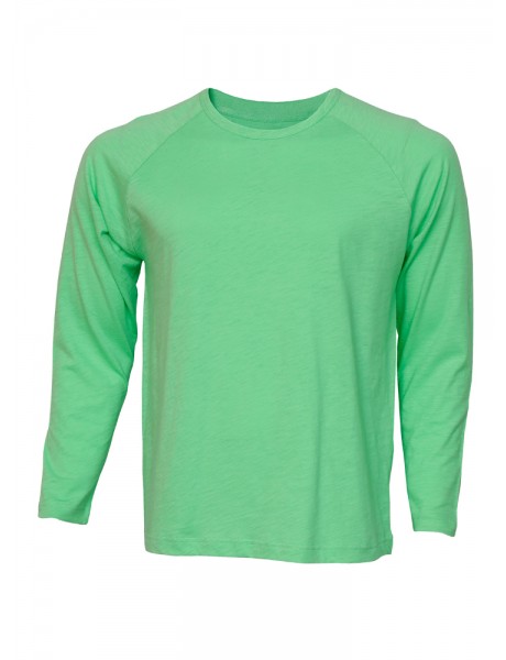 Mens Long Sleeve Raglan Crew Neck Tee