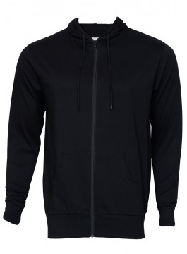 Mens Front Zipper Jersey Hood