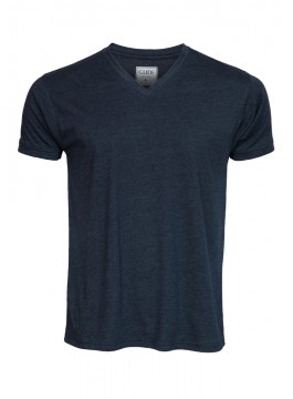 Mens Short Sleeve Blend V Neck Tee