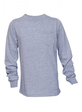 Youth Long Sleeve Blend Crew Neck Tee