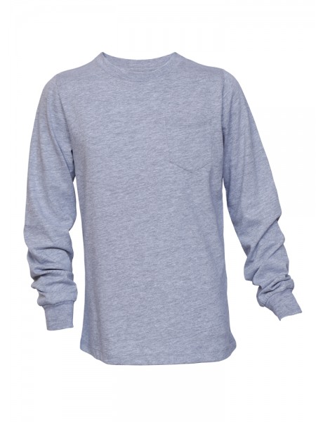 Youth Long Sleeve Blend Crew Neck Tee