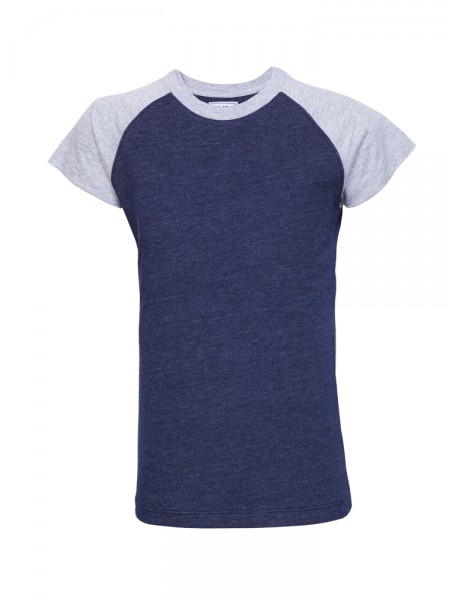 Youth Short Contrast Raglan Sleeve Blend Crew Neck Tee Youth Short Contrast Raglan Sleeve Blend Crew Neck Tee